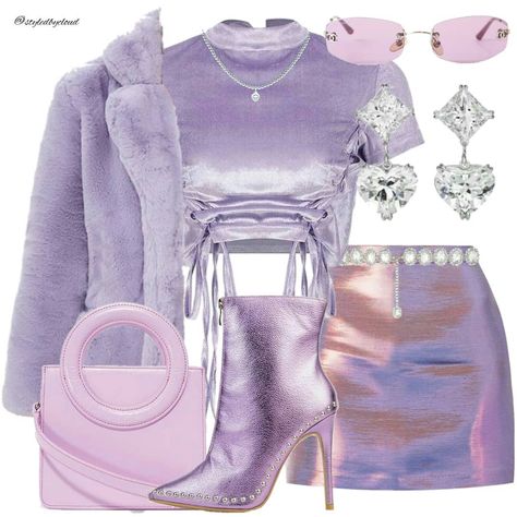 Bratz Aesthetic Outfit, Instagram Model Outfits, Outfit Plan, Purple Outfits, Lookbook Outfits, Polyvore Outfits, Pink Fashion, Jacket Outfits, Aesthetic Clothes