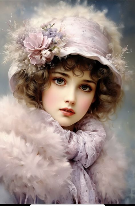 Images Victoriennes, Victorian Portraits, Nostalgic Art, Victorian Dolls, Victorian Lady, Victorian Women, Cute Love Pictures, Romantic Art, Vintage Portraits