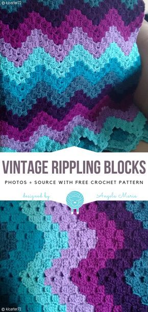 Jewel Tone Crochet Blanket, Crochet Ripple Afghan Pattern, Crochet Blanket Vintage, Ripple Afghan Pattern, Afghan Crochet Patterns Easy, Ripple Crochet, Crochet Ripple Afghan, Crochet Ripple Pattern, Crocheted Blankets