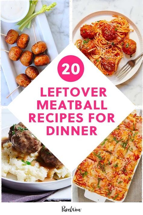 Meatball Recipes For Dinner, Leftover Meatball Recipes, Leftover Steak Recipes, Leftover Meatballs, Leftover Spaghetti, Leftover Meatloaf, Savory Meatballs, Curry Meatballs, Meatball Dinner