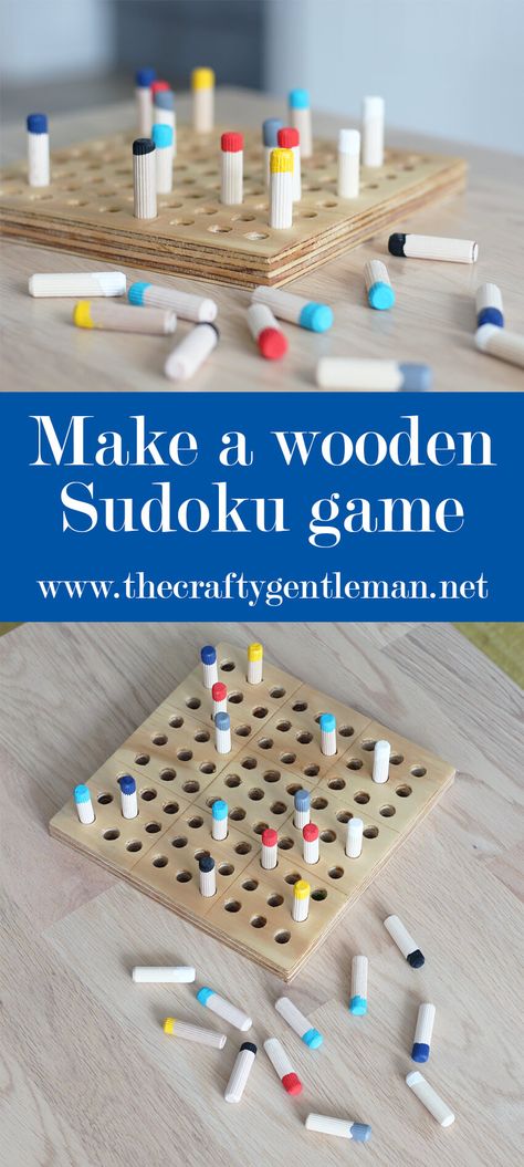 How to make a DIY wooden Sudoku game - Handmade games - Gift ideas for men - Easy woodwork projects for beginners Men Handmade Gifts, Diy Wood Projects For Men, Diy Gifts For Christmas, Diy Gifts Cheap, Handmade Games, Diy Projects For Men, Diy Gifts For Men, Handmade Gifts For Men, Easy Handmade Gifts