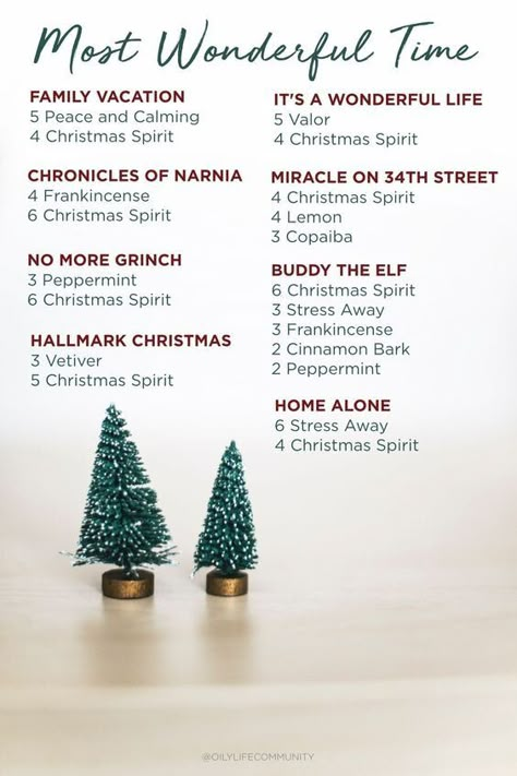 Holiday Diffuser Blends Christmas Oil Blends, Winter Diffuser Blends, Yl Diffuser Blends, Diffuser Blends Young Living, Christmas Diffuser Blends, Living Oils Recipes, Essential Oil Combinations, Essential Oil Diffuser Blends Recipes, Young Living Essential Oils Recipes