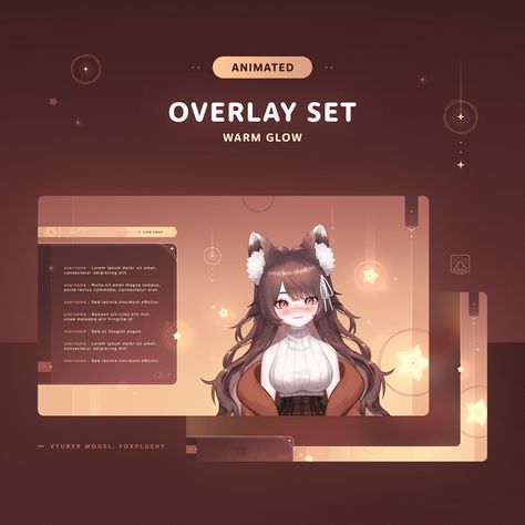 Warm Glow: Animated VTuber Overlay Pack - Melonturtle's Ko-fi Shop - Ko-fi ❤️ Where creators get support from fans through donations, memberships, shop sales and more! The original 'Buy Me a Coffee' Page. Gaming Overlay, Vtuber Overlay, Twitch Streaming Setup, Streaming Setup, Gui Design, Fonts Alphabet, Graphic Design Posters, Drawing And Illustration, Digital Drawing