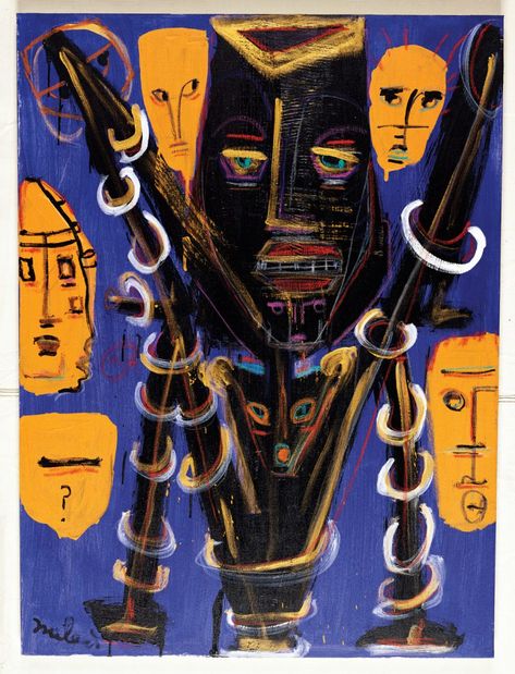 The Paintings of Miles Davis | Open Culture Miles Davis Poster, Miles Davis Art, Juliette Greco, South Side Chicago, Wild Art, Dangerous Minds, Kind Of Blue, Musica Rock, Jean Michel Basquiat