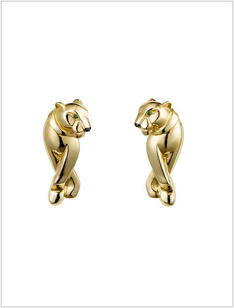 Panther Earrings, Cartier Panther, Panther Jewelry, Cartier Earrings, Golden Crown, Who What Wear, Accessories Earrings, Cartier, Panther