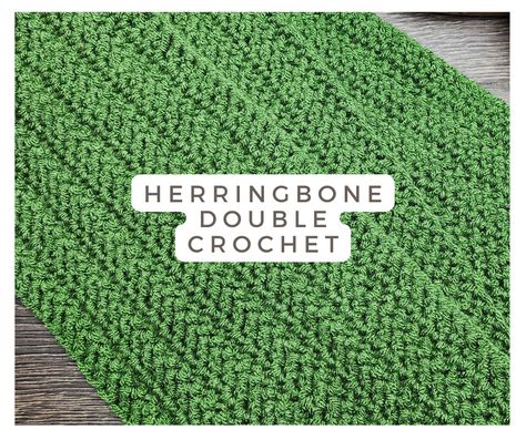 See how easy it is to crochet the Herringbone Crochet Stitch Herringbone Crochet Stitch, Herringbone Double Crochet, Herringbone Crochet, Crochet Herringbone, Double Herringbone, Herringbone Blanket, Back Post Double Crochet, Design Crochet, Easy Crochet Stitches