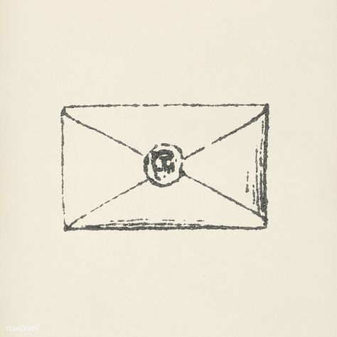 Envelope icon from L'ornement Polychrome (1888) by Albert Racinet (1825–1893). Digitally enhanced from our own original 1888 edition. | premium image by rawpixel.com Envelop Illustration, Envelope Sketch, Envelope Drawing, Old Envelope, Envelope Tattoo, Envelope Illustration, Envelope Icon, Arrow Illustration, Arrow Drawing