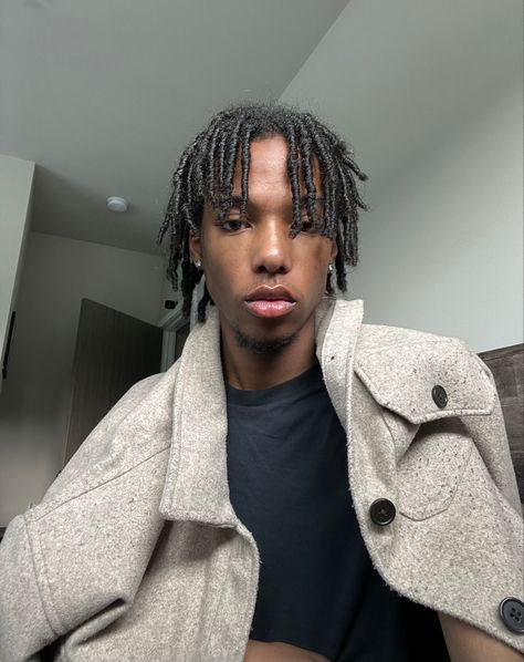 Starter locs Coils Starter Locs Men, Starter Locs Men Long Hair, Male Starter Locs, Black Man Starter Locs, Traditional Starter Locs, Starter Locs Men, Starter Dreads, Locs Men, Cute Dreads