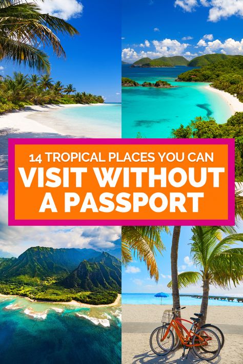 14 Tropical Places You Can Visit Without a Passport Beach Trip Tips, Tropical Places To Visit, Summer Places, Girls Trip Destinations, Tropical Places, Santa Catalina Island, Kaanapali Beach, Exotic Beaches, Caribbean Vacations