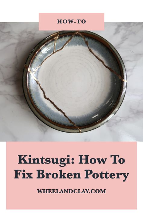 Japanese Broken Pottery, Kintsugi Diy, Clay Date, Japanese Ceramics Pottery, Beautiful Paper Flowers, Kintsugi Art, Japanese Plates, Diy Boho Decor, Abstract Flower Art