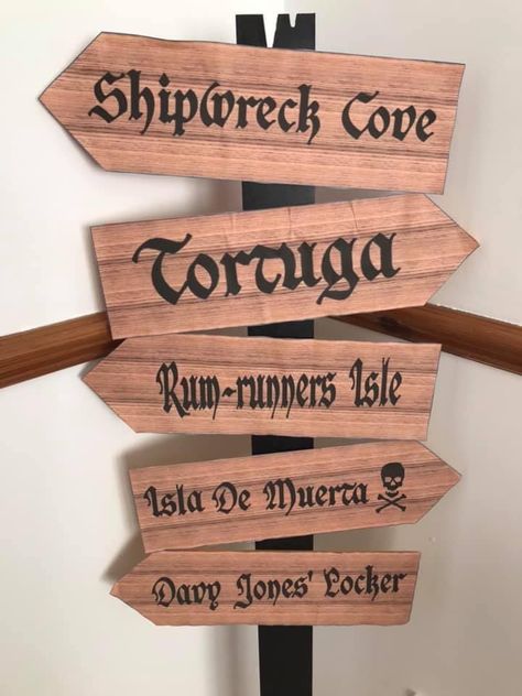 Pirate Themed Decor, Pirate Gift Ideas, Pirates Of The Caribbean Nursery, Tavern Party Decorations, Halloween Pirates Decorations, Pirate Signs Wood, Pirate Theme Decor, Pirates Of The Caribbean Theme Party, Pirate Party Decor