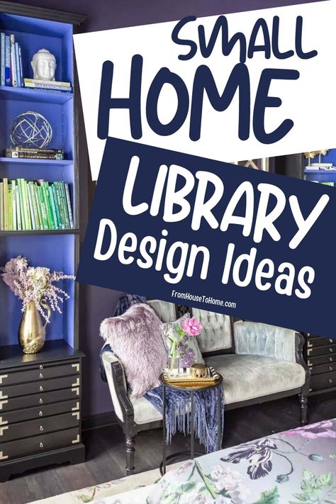 Cozy Reading Room Ideas: 15 Creative Small Home Library Design Ideas | Living Room Ideas Small Home Library Room, Bedroom Library Ideas, Small Home Library Design, Reading Room Ideas, Small Library Room, Small Home Library Ideas, Home Reading Room, Room Library Ideas, Small Home Libraries