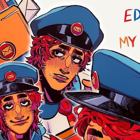 Eddie Dear Pfp, Welcome Home Eddie Fanart, Eddie Fanart Welcome Home, Welcome Home Puppet Show Fanart, Welcome Home Arg Fanart, Welcome Home Puppet Show Official Art, Clown Illustration, Yandere Boy, Silly Puppets