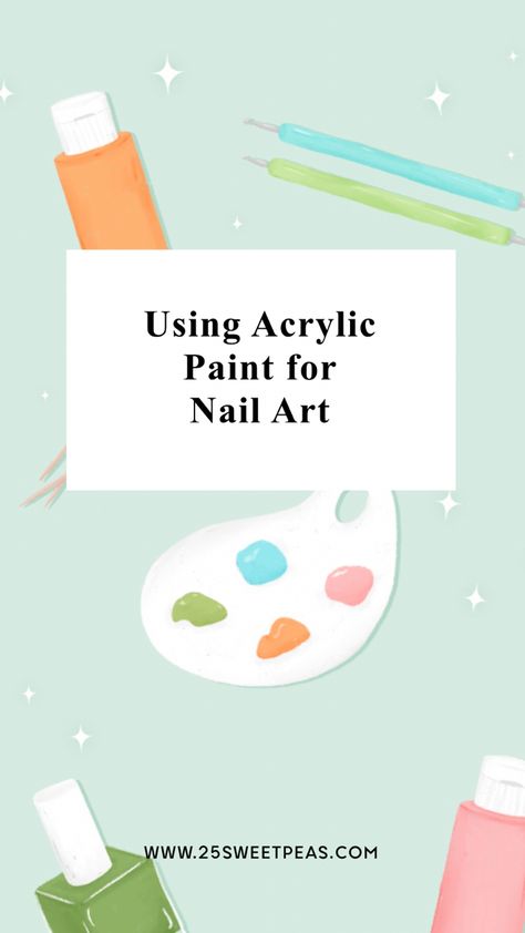 Nail Designs With Acrylic Paint, Acrylic Painting On Nails, Paint Nails With Acrylic Paint, Painting Nails With Acrylic Paint, Nail Art Acrylic Paint, How To Paint Acrylic Nails, How To Learn Nail Art, Acrylic Paint Nails, Nail Art With Acrylic Paint