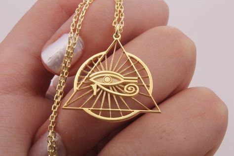 We use high quality gold plating in all of our gold plated products however gold plating can wore of in time. The permanence of the gold plating can change due to exposure of sweat, perfume, chemicals and sea salt. Handmade, Necklace ,Eye Of Horus , Silver Necklace ,Eye Of Ra,Silver Necklace ,925 Silver ,Spiritual Necklace ABOUT % 100 Handmade with 925 karats real SİLVER. You can order this silver with 3 different colour options. free & express shipping to the all-around the world. Eye Of Horus Necklace, Spiritual Necklace, Eye Of Ra, Diy Collier, Silver Eye, Gold Jewelry Stores, Egyptian Jewelry, Eye Of Horus, Handmade Necklace