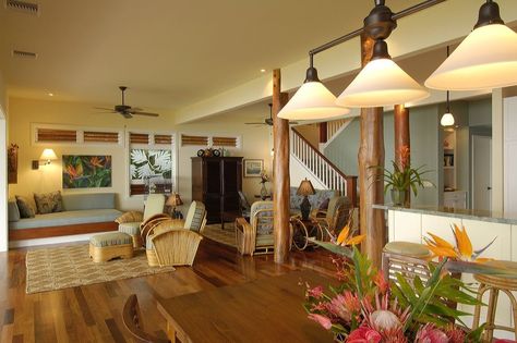 Hawaii House Hawaiian Homes, Hawaii House Interior, Hawaii Interior Design, Hawaiian Interior, Hawaiian Interior Design, Hawaii Apartment, Hawaiian Beach House, Villa Aesthetic, Hawaii Beach House