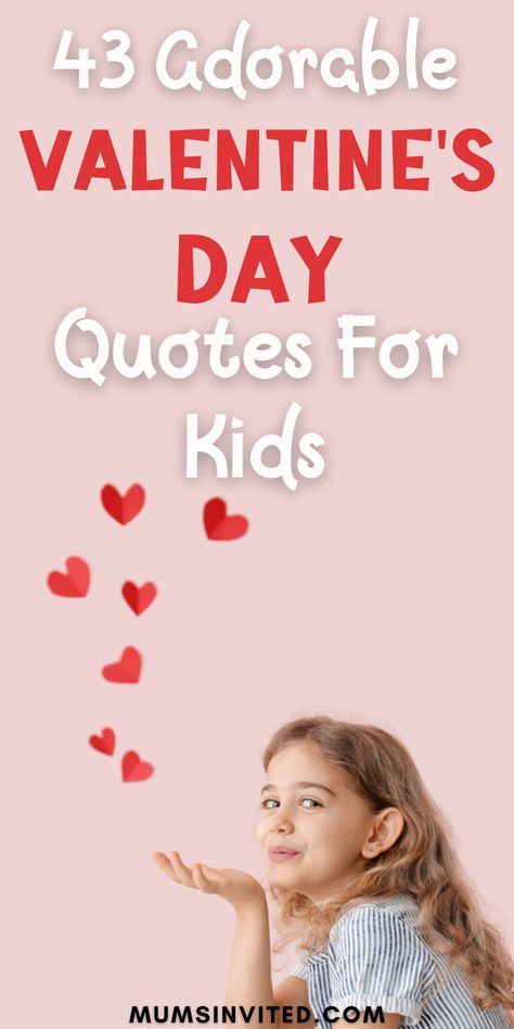 Spread love and joy this Valentine's Day with these adorable and sweet quotes for kids. Perfect for sharing with your little ones or for Valentine's Day cards and crafts. Let's celebrate love and kindness in the most innocent and pure way. Valentine Verses For Kids, Valentine's Quotes For Kids, Valentine Words For Kids, Valentine’s Day Notes For Kids, Valentines Poems For Kids Parents, Valentines Letter Board Quotes Kids, Valentine’s Day Sayings For Kids, Valentines Messages For Kids, Love Poems For Kids