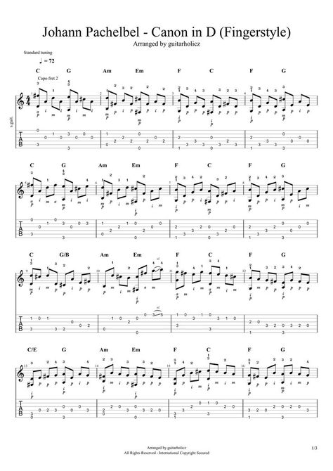 Basic Chords Guitar, Johann Pachelbel, Canon In D, Guitar Chord Progressions, Easy Guitar Tabs, Guitar Notes, Guitar Tabs Songs, Acoustic Guitar Lessons, Guitar Chords For Songs