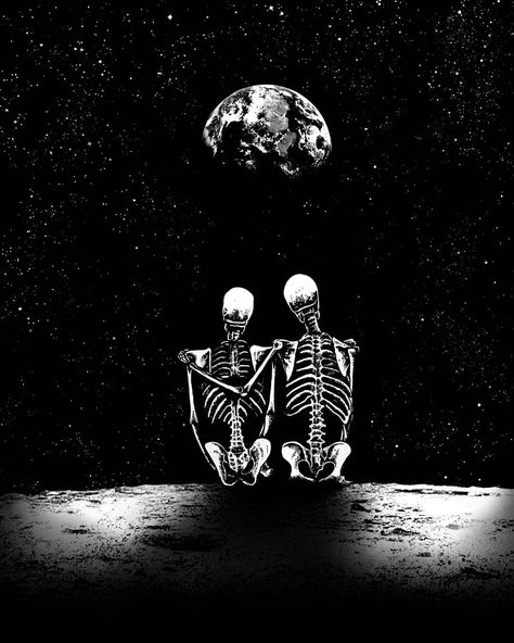 Junaid Mortimer shared a photo on Instagram: “"Lunar Souls" . . . #darkart #skeletons #skeletonlove #lineart #pendrawing #inksketches #inkart…” • See 247 photos and videos on their profile. Romantic Skeletons, Skull Aesthetic, Skeleton Artwork, Souls Art, Moon Earth, Skeleton Love, Skeleton Illustration, Skeleton Art, Halloween Drawings