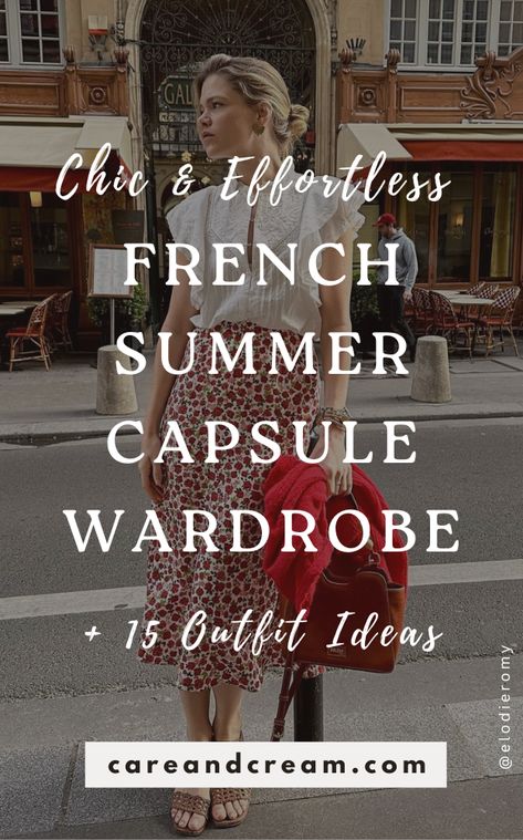 Discover the essentials of a chic French summer capsule wardrobe! Get inspired with 15 French summer outfits that showcase the best of Parisian chic style. Learn about French wardrobe essentials that embody classy, effortless fashion. Plus: French summer style, Parisian capsule wardrobe. Womens Parisian Style, Silk Tank Top Outfit Summer, French Women Style Over 40 Summer, Relaxed French Style, French Summer Work Outfits, Parisian Beach Style, French Chic Capsule Wardrobe, French Everyday Fashion, French Inspired Clothing