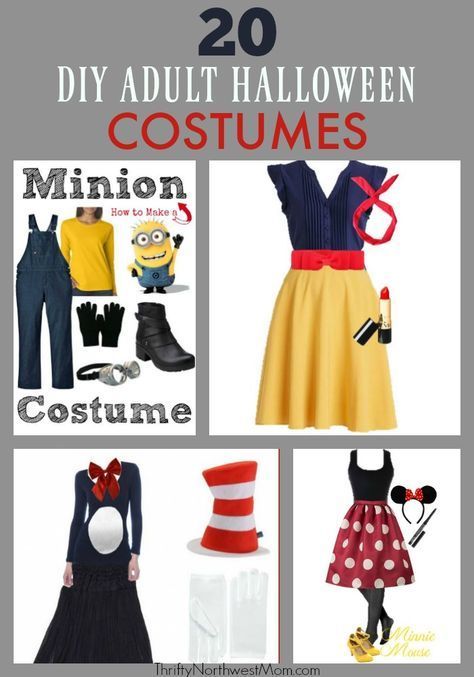 Get inspired by these 20 DIY Adult Halloween Costumes to show off your creativity. via @thriftynwmom Diy Adult Halloween Costumes, Disney Hall, Party Decorations Diy, Meme Costume, Teacher Halloween Costumes, Mascaras Halloween, Costume Disney, Diy Kostüm, Disney Halloween Costumes