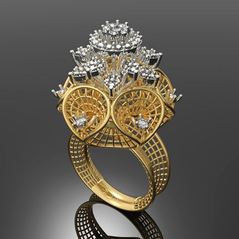 JCADHub Gold Jewellery India, Ladies Rings, Jewelry Design Drawing, Jewellery Gold, 3d Printable, Design Drawing, 3d Artist, Print Models, Ring Ring