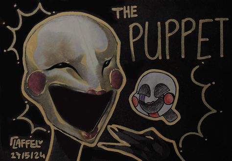 Puppet Combo Fanart, Fnaf Puppet Fanart, Puppet Fnaf Fanart, Puppet Fanart, Puppet Oc, Lefty Fnaf, Fnaf Puppet, Puppet Fnaf, Fnaf Au