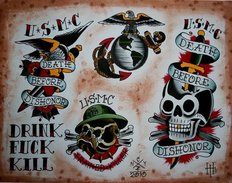 Usmc Tattoos, Marine Tattoos, Marine Corps Tattoos, Tattoo Writing Fonts, Usmc Tattoo, Traditional Tattoo Reference, Tattoo Writing, Marine Tattoo, Street Logo