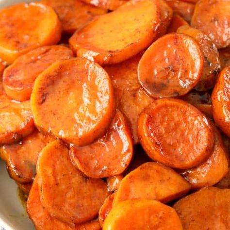 Candied Yams - Spend With Pennies Candied Yams Easy, Stove Top Candied Yams, Candied Yams With Marshmallows, Best Candied Yams Recipe, Yams With Marshmallows, Southern Candied Yams, Baked Candied Yams, Candied Sweet Potato Recipes, Candied Yams Recipe