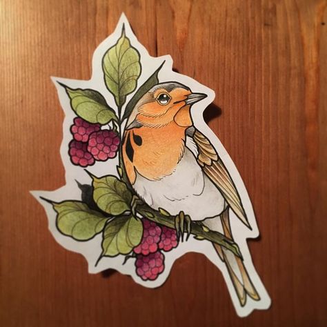 Robin Bird Tattoos, Bird Tattoo Sleeves, Robin Tattoo, Vogel Tattoo, Tier Tattoo, Tattoo Bird, Bird Sketch, Theme Tattoo, Tattoo Traditional