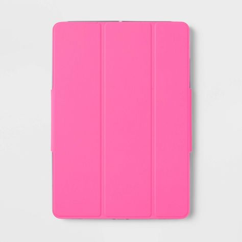 Keep your iPad safe with the Apple iPad 10.2-inch and 10.5-inch and Pencil Case in neon pink from heyday™. This case combines functionality and style with a built-in stylus holder for easy use and portability. The raised edges protect the buttons and camera from drop damage and the front cover stays in place with a magnetic hold to keep the screen safe. Made for ultimate convenience, the front cover also transforms into a durable tri-fold stand to hold your iPad upright while you use it for work Ipad Cases Cute, Preppy Pencil Pouch, Preppy Ipad Case, Preppy Electronics, Ipad Case Pink, Pink Ipad Case, Preppy Phone Case, Preppy School Supplies, Pink Ipad