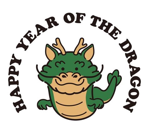 Free Vector | Free vector year of the dragon vector zodiac symbol isolated on a white background Dragon Vector, Chinese New Year Design, Dragon Illustration, Mood And Tone, Kids Zone, Dragon Balls, Cute Dragons, Zodiac Symbols, Year Of The Dragon