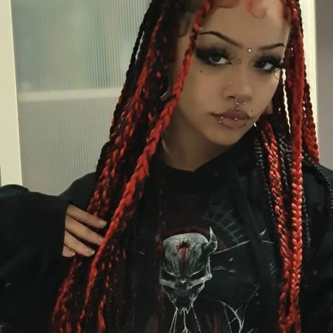 Aesthetic Stars, Afro Goth, Ig Account, Goth Makeup, Girls Hairstyles Braids, Girls Braids, Future Ideas, Hair Reference, Goth Punk