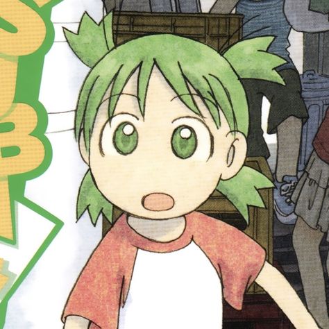 anime/manga: yotsuba koiwai Yotsuba Icons Manga, Manga Icons, Green Hair, Green, Red, Hair, Anime