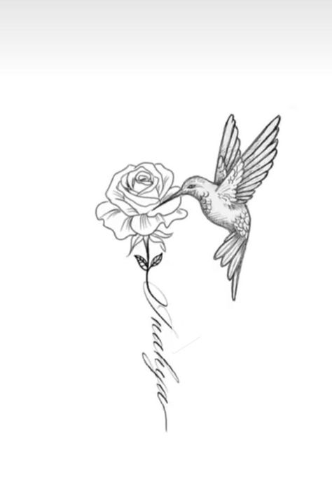 Hummingbird Rose Tattoo, Grandad Tattoo, Tattoo Brazo Mujer, Hummingbird Tattoo With Flowers, Hummingbird Flower Tattoos, Memorial Tattoos Mom, Small Hummingbird Tattoo, Real Tattoos, Bird Tattoos For Women