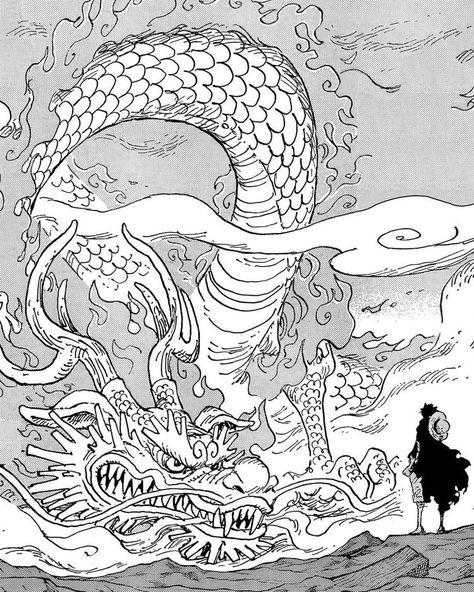 Dragon Manga, Bonney One Piece, Kaido One Piece, Manga Sketch, Manga Tattoo, One Piece Tattoos, Coloring Page Ideas, One Peice Anime, One Piece Drawing