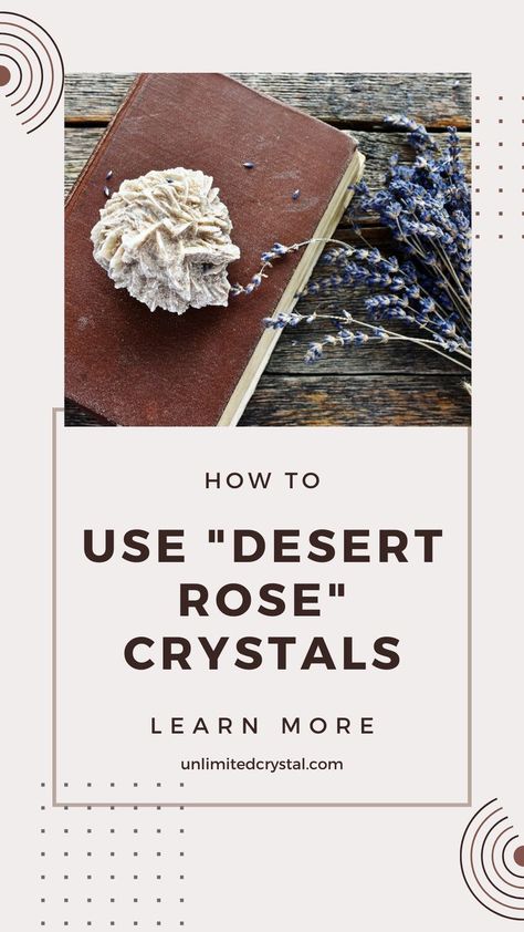 If you’re looking to energize your day, calm yourself during times of stress, or connect with the spiritual side of life, then consider using desert rose crystal. Crystals are powerful tools to help us access and use our inner energies (or chi) to heal ourselves and others. To se more post like this follow @unlimitedcrystal Desert Rose Crystal, Calm Yourself, Rose Crystal, Desert Rose, Crystal Gems, Healing Properties, Stones And Crystals, How To Use, Diamond Earrings