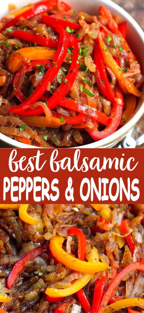 Balsamic Peppers And Onions, Balsamic Sausage And Peppers, Grilled Chicken With Peppers And Onions, Crockpot Peppers And Onions, Onion And Pepper Recipes, Frozen Peppers And Onions Recipes, Peppers And Onions Crockpot, Pepper And Onion Recipes, Peppers And Onions Recipes