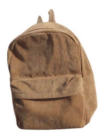 Corduroy Backpack, Corduroy Bag, Rucksack Bags, Moodboard Pngs, Brown Backpack, Backpacks Accessories, Png Clothes, Knapsack Bag, Brown Backpacks