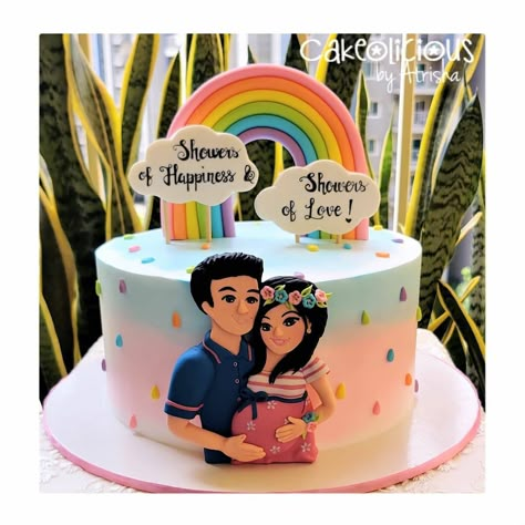 Anniversary Cake For Couple, Parents To Be Cake, Pregnancy Cake Ideas, Mom To Be Cake Design, Baby Shower Cake Ideas Unique, Anniversary Cakes Ideas Couple, Mom To Be Cake, Unique Baby Shower Cakes, Namaste Hands