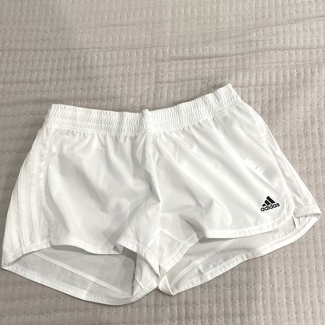 Adidas Aeroready White Shorts. Size L Adidas White Shorts, White Adidas Shorts, White Gym Shorts, Addidas Shorts, White Adidas Sports Shorts, White Adidas Training Shorts, Adidas White Athletic Shorts With Moisture-wicking, Adidas Shorts Women, Adidas Clothing