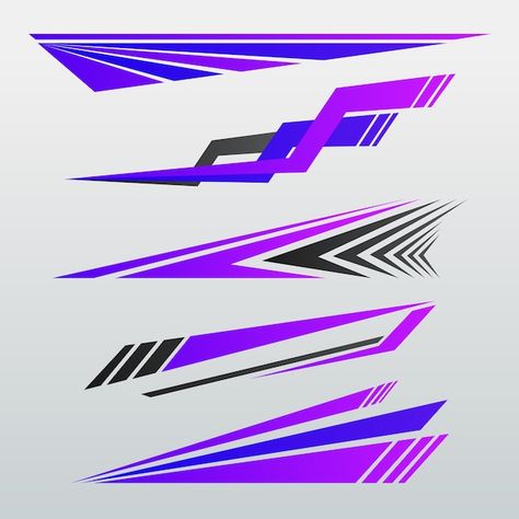 Bike Stickers Graphics, Auto Stickers Ideas, Bike Stickers Design Ideas, Cool Logo Design, Purple Vector, Speed Logo, Tipografi 3d, Car Sticker Design, Bg Design