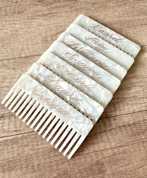 Personalized Acetate Marble Comb Engraving Wedding Gift Bachelorette Bridal Shower Bridesmaid Proposal Birthday Graduation - Etsy Simple Bridal Party Gifts, Gift To Maid Of Honor From Bride, Cute Bridal Party Gifts, Bridesmaid Proposal Gifts Luxury, Gifts From Bride To Mom, Wedding Day Of Gifts For Bridesmaids, Will You Be My Maid Of Honor Gifts, Wedding Family Gifts, Gifts For Bride On Wedding Day From Maid Of Honor