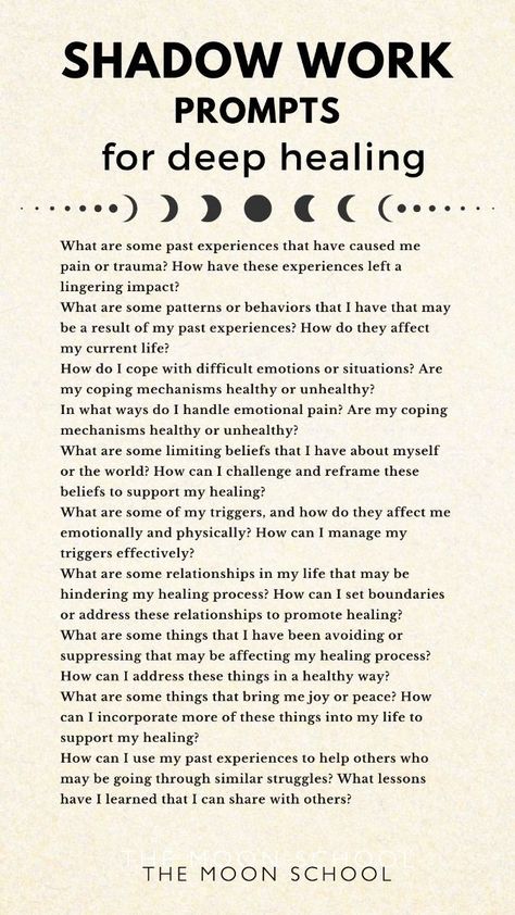 Dive into your unconscious with these shadow work prompts for beginners. Use to explore, heal and integrate the darker side of the psyche. Lunar Eclipse Shadow Work, Self Discovery Images, Shadow Work For Ego, Shadow Work Guide, Healing Prompts Writing, Shadow Work Prompts For Confidence, Shadow Work Journal Prompts Self Worth, Journal Prompts For Shadow Work, Deep Journal Prompts For Healing