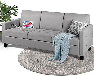 Small Grey Couch, Modern Couches Living Room, Mid Century Modern Couch, Two Seater Couch, Couches For Small Spaces, Room Couches, Small Couch, Grey Couches, Modern Couch