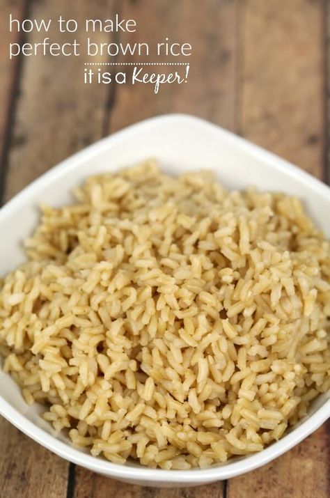 Rice On The Stove Top, Perfect Brown Rice, Brown Rice Cooking, Rice On The Stove, Whole Grain Rice, Brown Rice Recipes, Rice Pasta, Fool Proof, Fool Proof Recipes