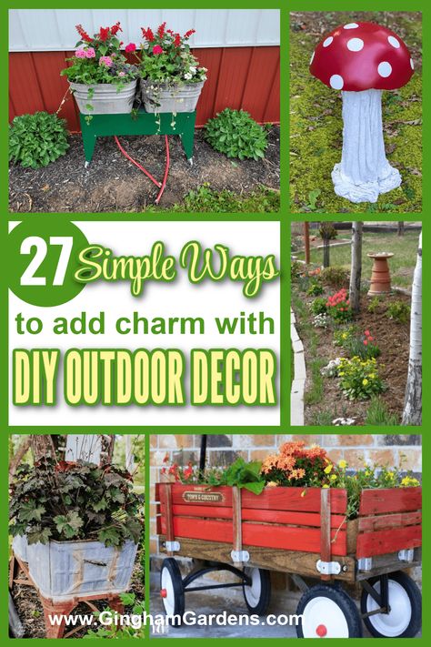 For all of you who want to spruce up your outdoor spaces this summer, look no further! DIY Outdoor Decor can help you get creative with your outdoor decorating ideas, no matter if you're sprucing up your garden, front porch, or any other outdoor space. We have the best tips, ideas, and DIY projects to get your outdoor spaces looking their best! Ladders In The Garden, Outside House Decor, Outdoor Decorating Ideas, Summer Outdoor Decor, Crafts 2023, Outdoor Decor Ideas, Front Yard Decor, Cozy Summer, Flea Market Gardening