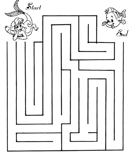 the little mermaid Little Mermaid Crafts, Mazes Printable, Substitute Teacher Tips, Disney Activities, Super Mario Coloring Pages, Preschool Stem, Mermaid Crafts, Mazes For Kids, Physical Activities For Kids