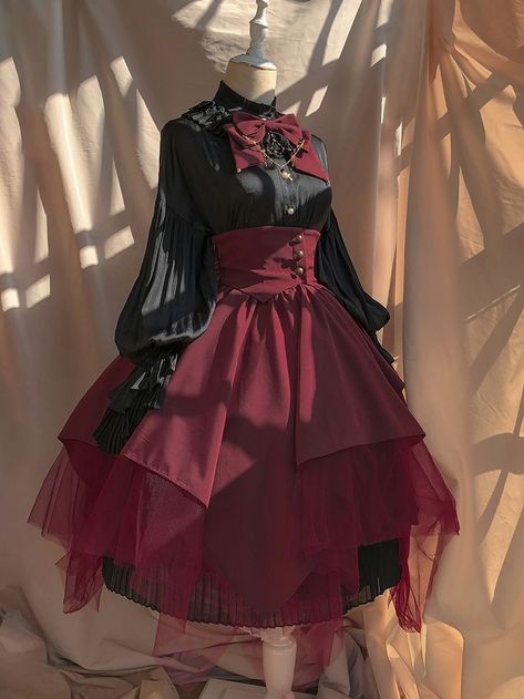 Old Fashion Dresses, Anime Dress, Kawaii Clothes, Fantasy Fashion, Cosplay Outfits, Rave Outfits, Lolita Dress, Gothic Lolita, Lolita Fashion