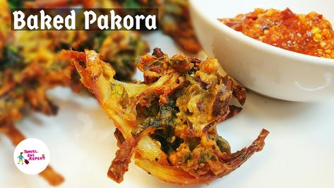 Pakora Air Fryer, Baked Pakora Recipe, Cauliflower Pakora, Halogen Oven Recipes, Halogen Oven, Pakora Recipe, Pakora Recipes, Air Fryer Recipe, Ramadan Recipes